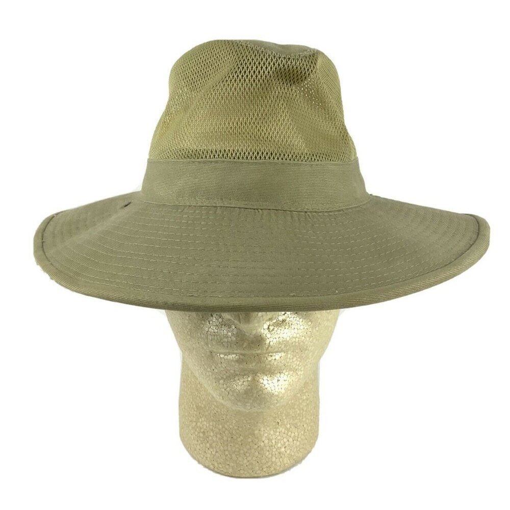 Dorfman Pacific Co Khaki Floppy Vented Hat Size Small Fishing Hiking Outdoor
